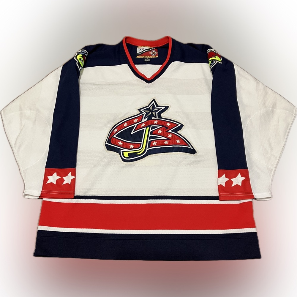 Columbus Blue Jackets Blank Pro Player Authentic NHL Hockey Jersey Size 52